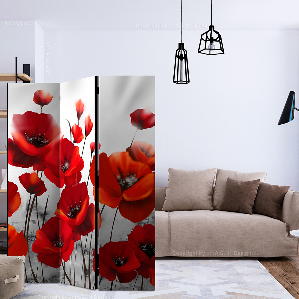 Rumsavdelare Skärmvägg Arkiio Poppies In The Moonlight 135x172 cm