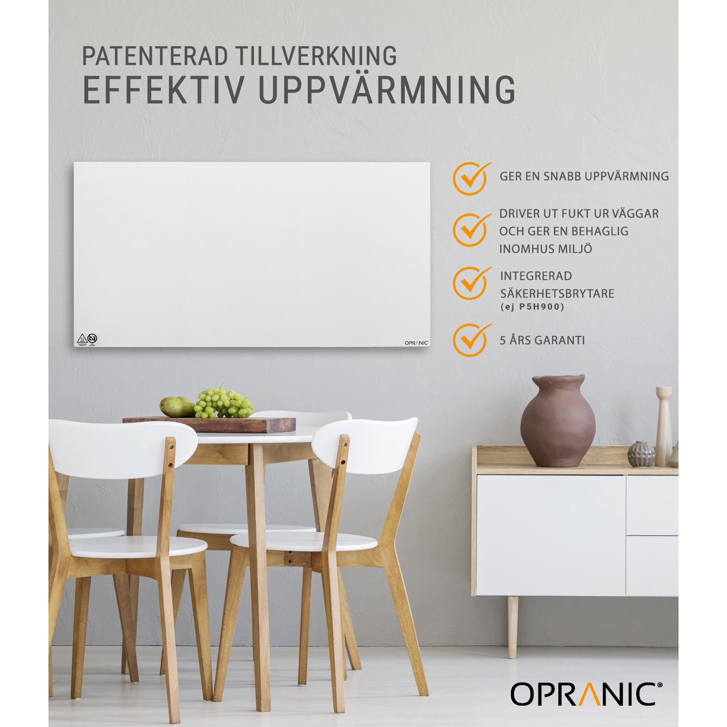 Opranic P5 Infrapanel 450W Metall