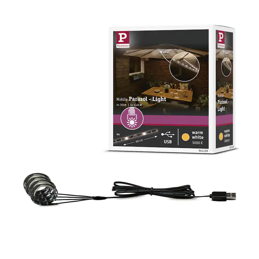 LED-strip Paulmann Ljusslinga för Parasoll USB