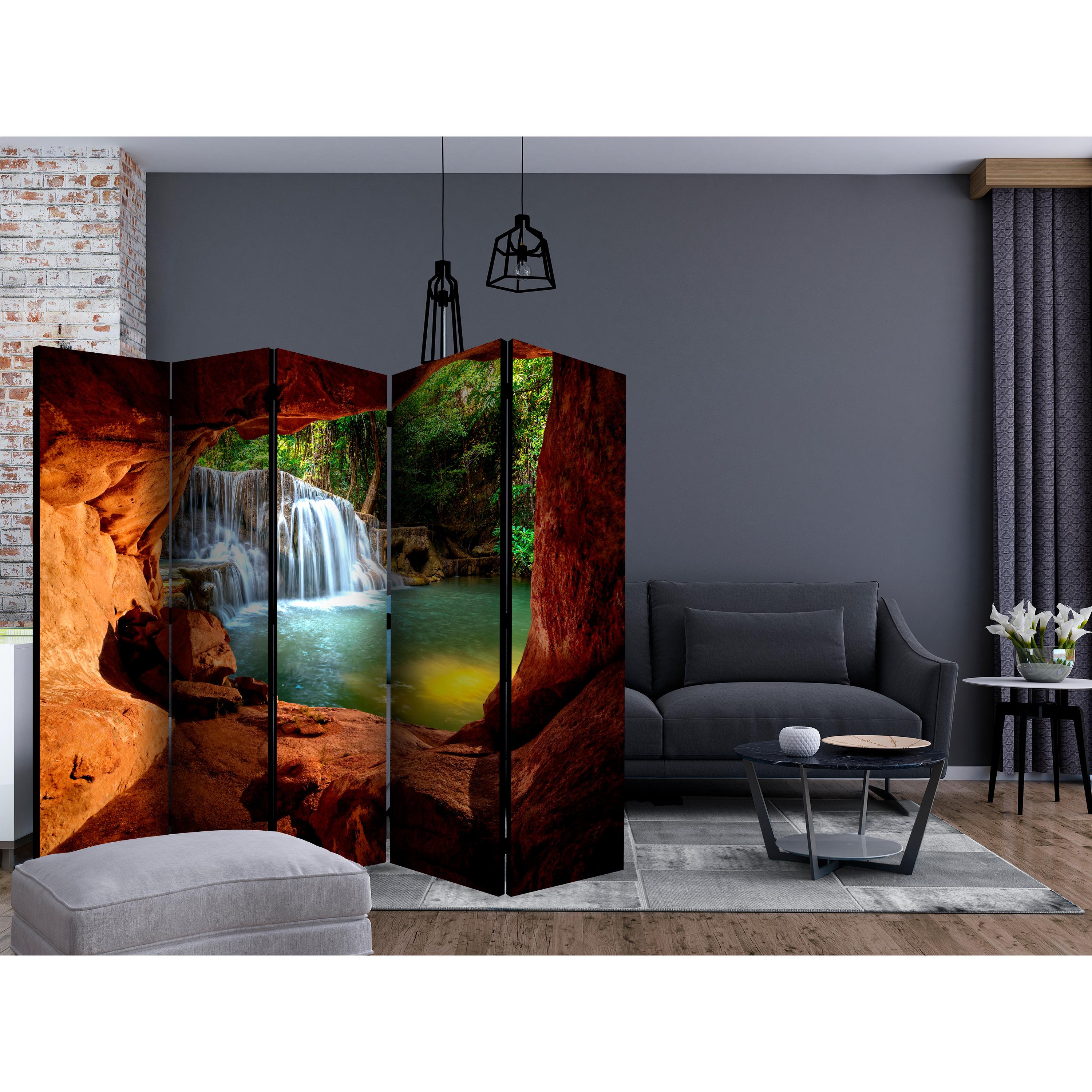 Rumsavdelare Skärmvägg Arkiio Cave Forest Waterfall II 225x172 cm