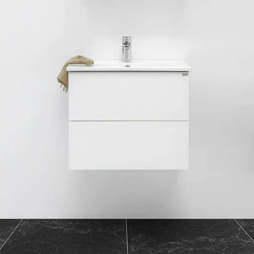 Tvättställsskåp 4AQUA Slim Med 2 Lådor