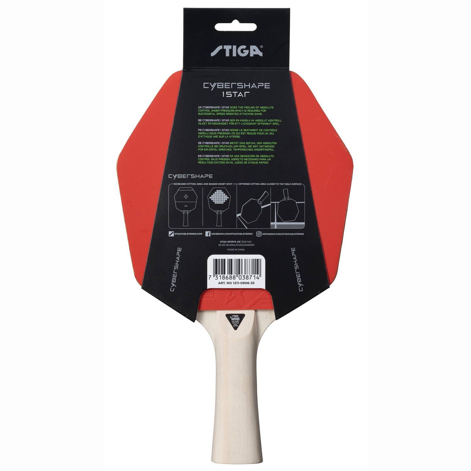 Pingisracket Stiga Sports Cybershape 1-Star