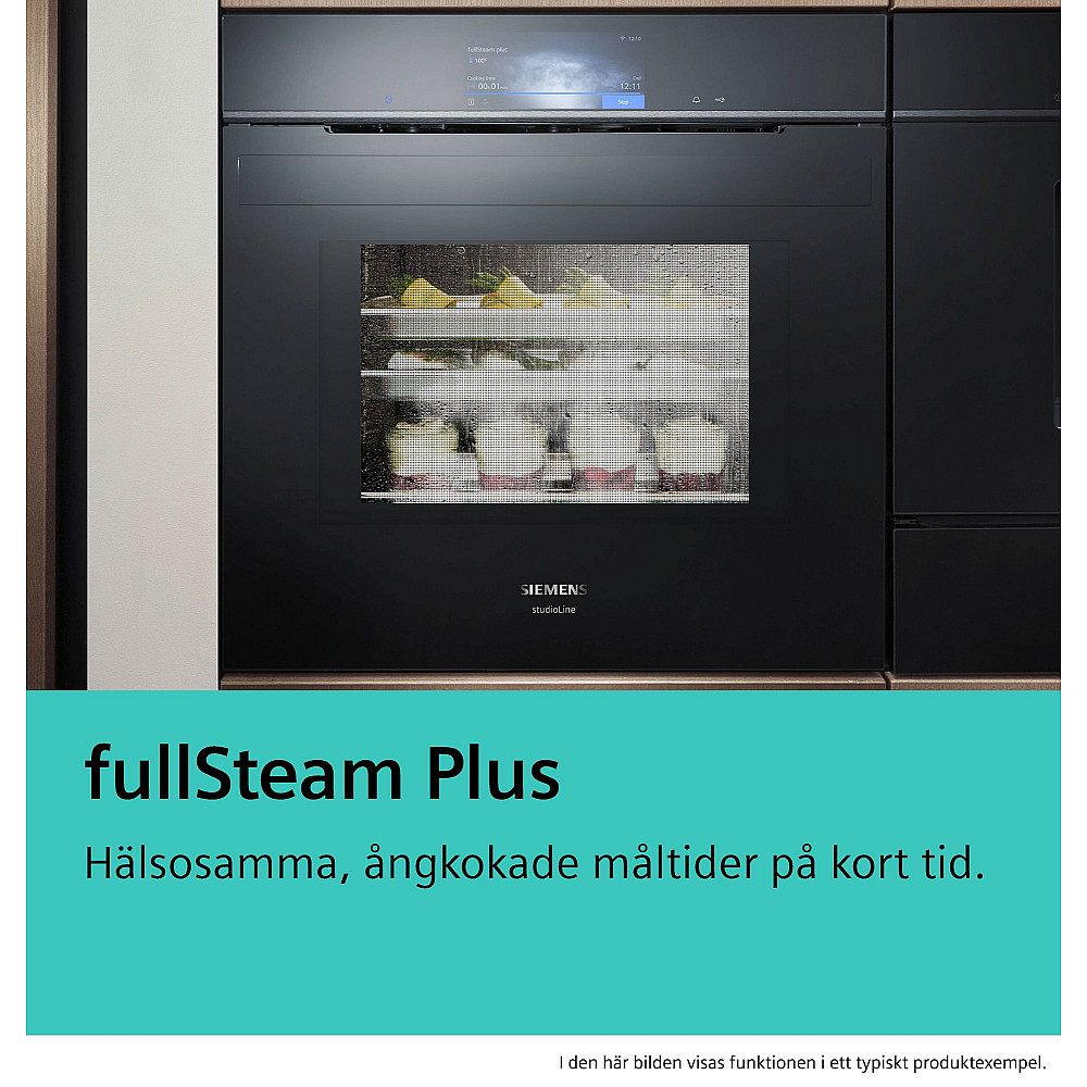 Kompaktugn Siemens CS736G1B1 med Ångfunktion och Smart-styrning