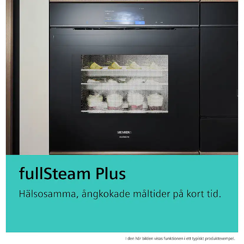 Kompaktugn Siemens CS736G1B1 med Ångfunktion och Smart-styrning