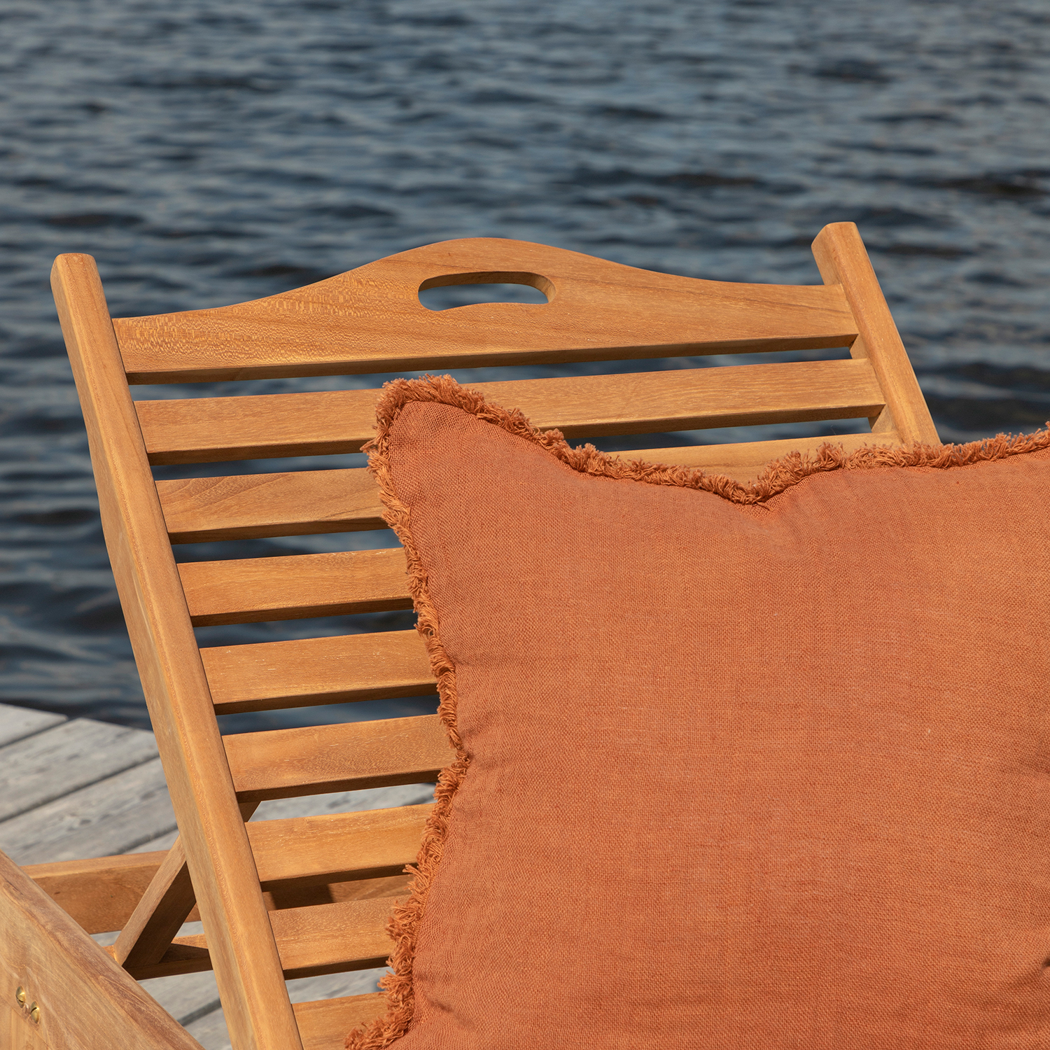 Solsäng Venture Home Ghana med Ställbart Ryggstöd, Teak Utomhus