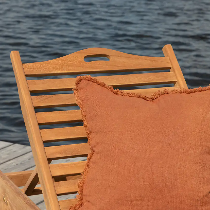 Solsäng Venture Home Ghana med Ställbart Ryggstöd, Teak Utomhus