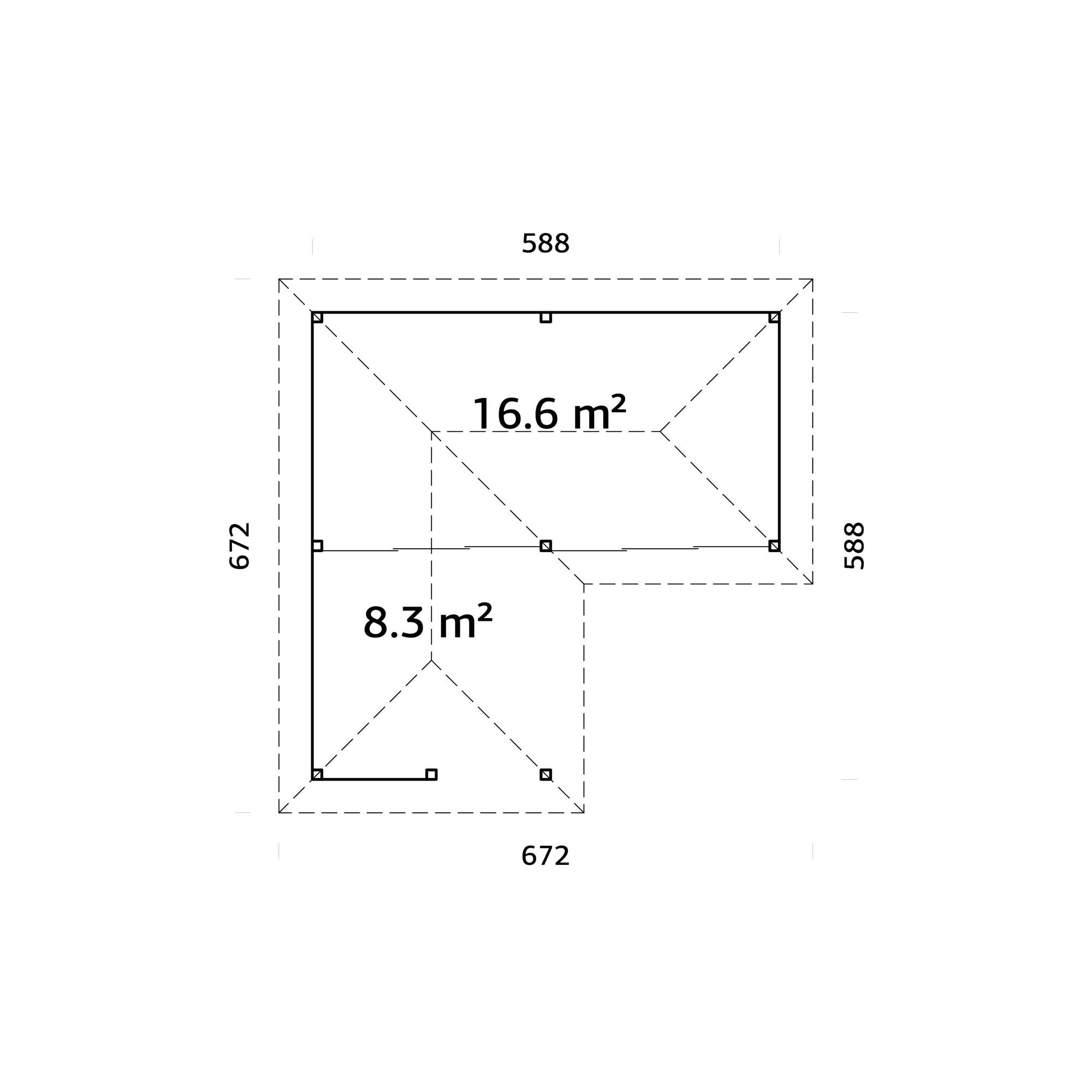 Uterum Palmako Bianca 24,9 m2 Set 522 Slide Plus