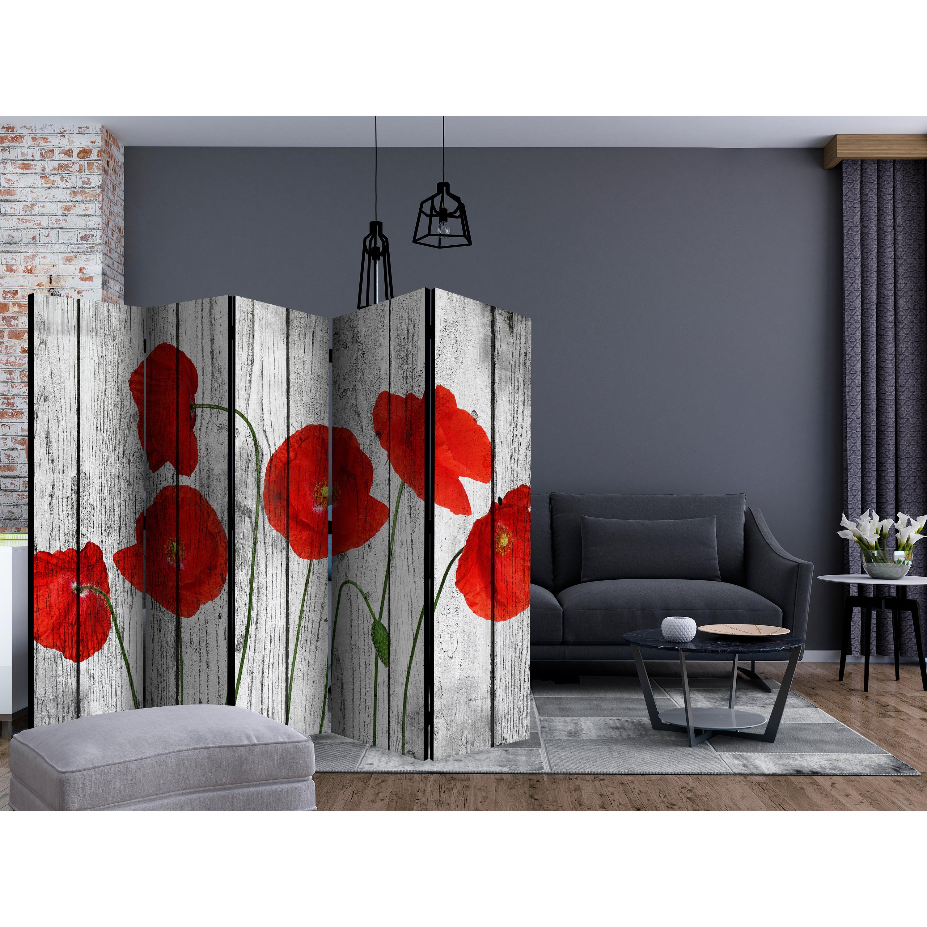 Rumsavdelare Skärmvägg Arkiio Tale of Red Poppies II 225x172 cm