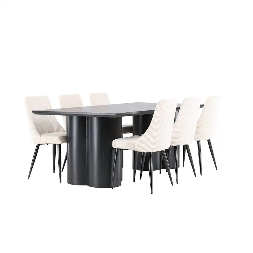 Matgrupp Venture Home Olivia 210 med 6 st Leone Stolar