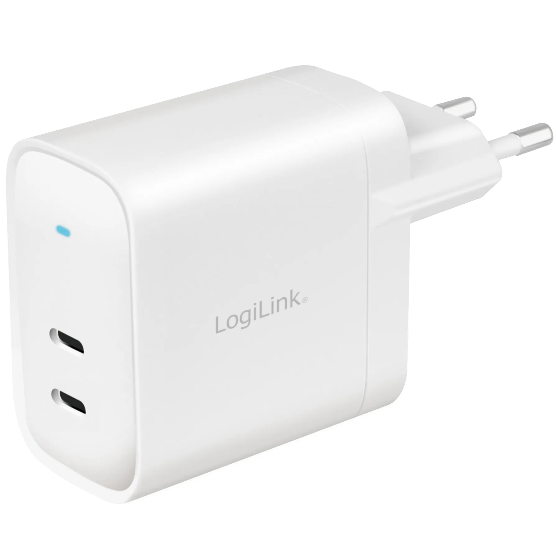 USB-laddare LogiLink 2 x USB-C PD 65W GaN