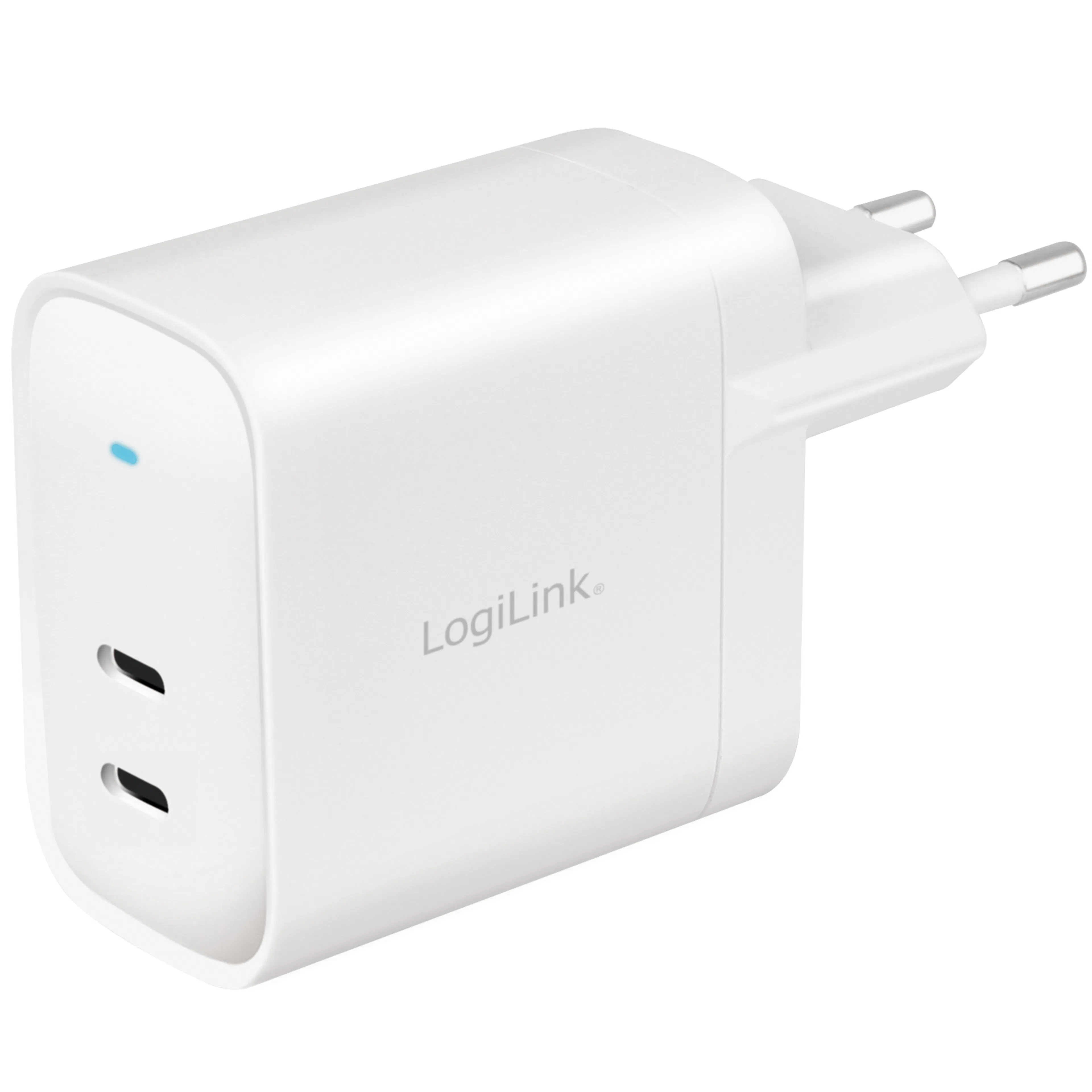 USB-laddare LogiLink 2 x USB-C PD 65W GaN