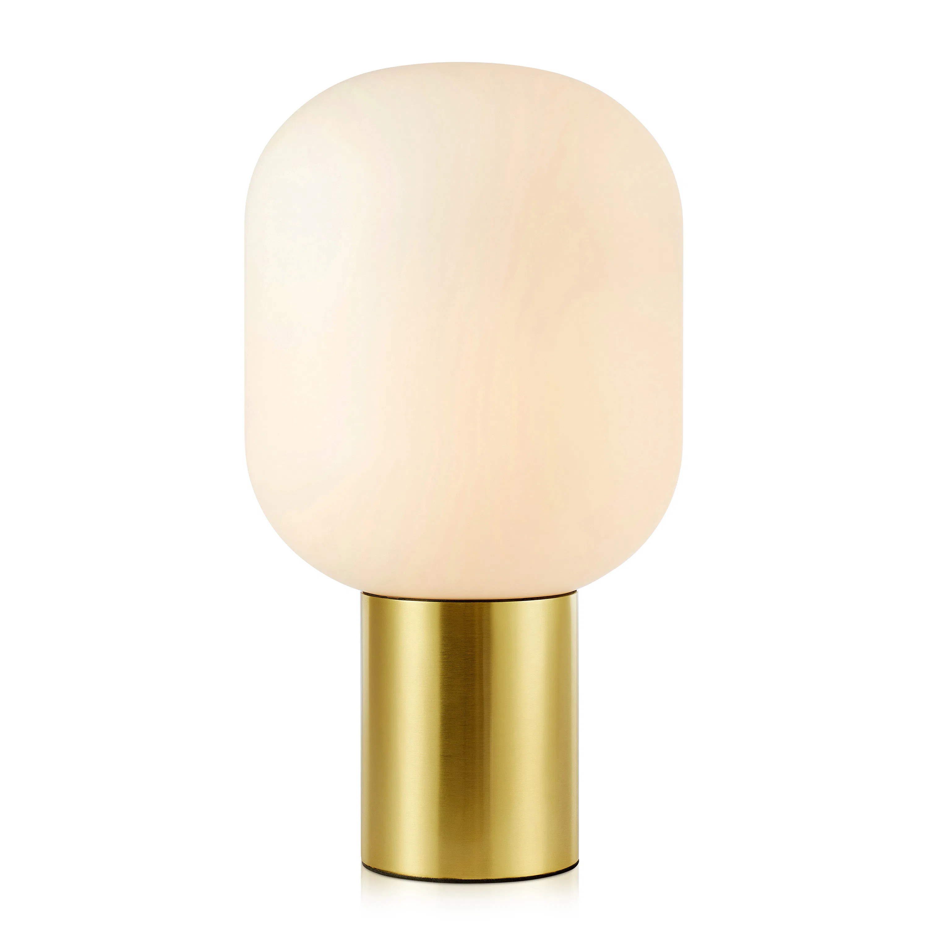 BROOKLYN Bord 1L 44cm Borstad mässing / Vit Guld/Vit