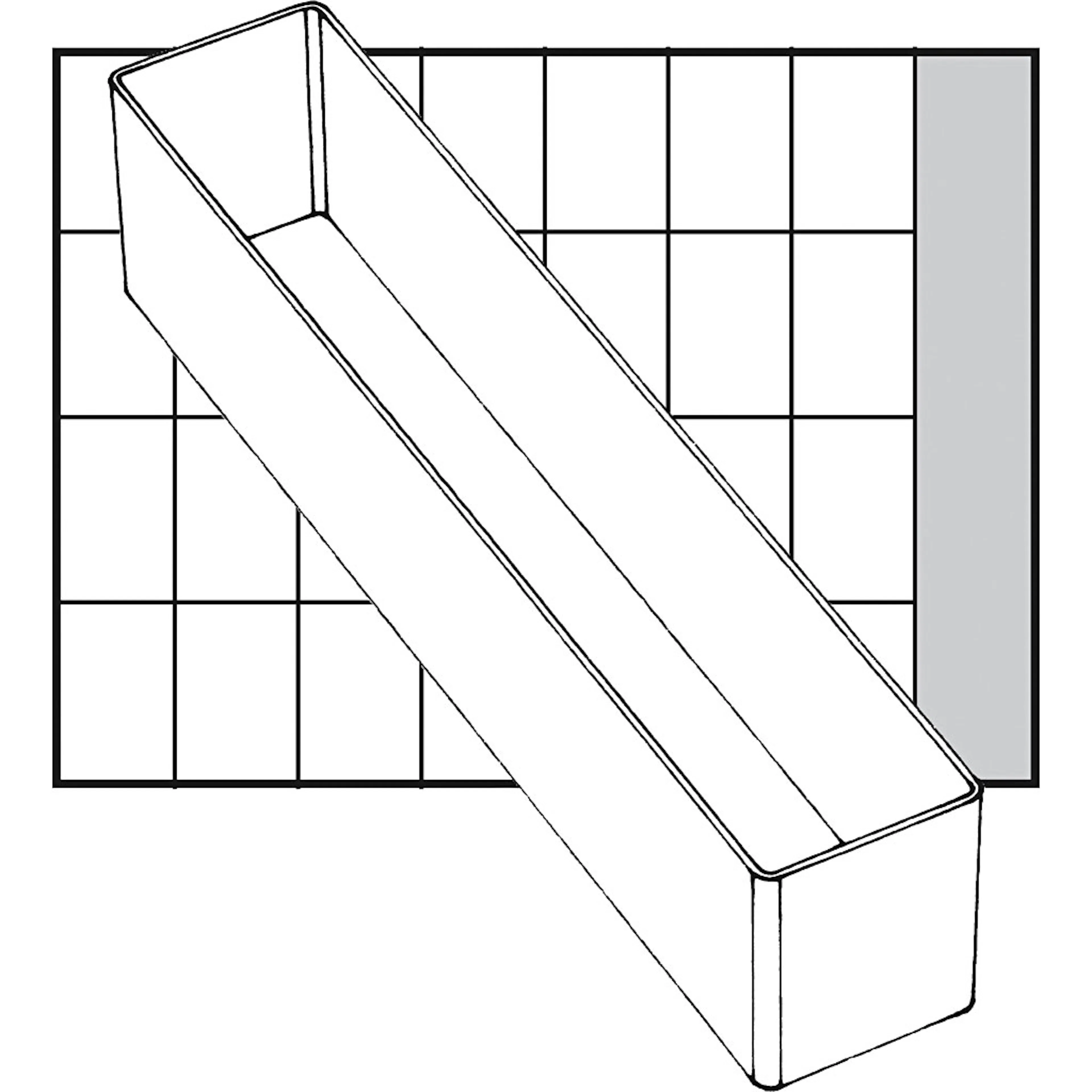 Lådinsats Raaco Nr. A9-4 H47 mm Stl 218x39 mm 1 St