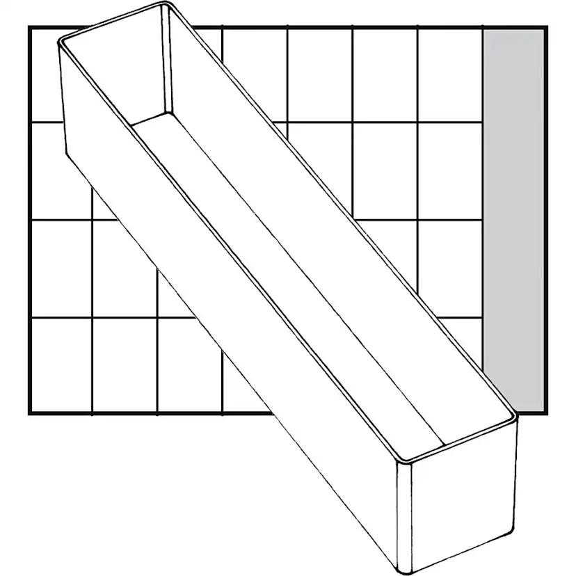 Lådinsats Raaco Nr. A9-4 H47 mm Stl 218x39 mm 1 St