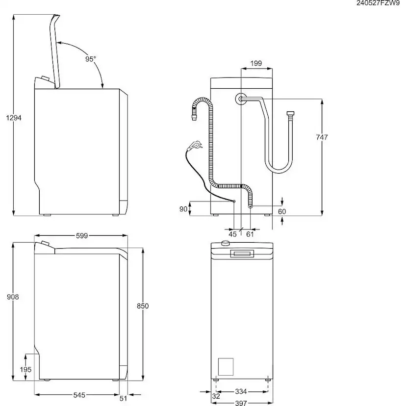 Toppmatad Tvättmaskin Electrolux EW6T462O4O SensiCare Vit