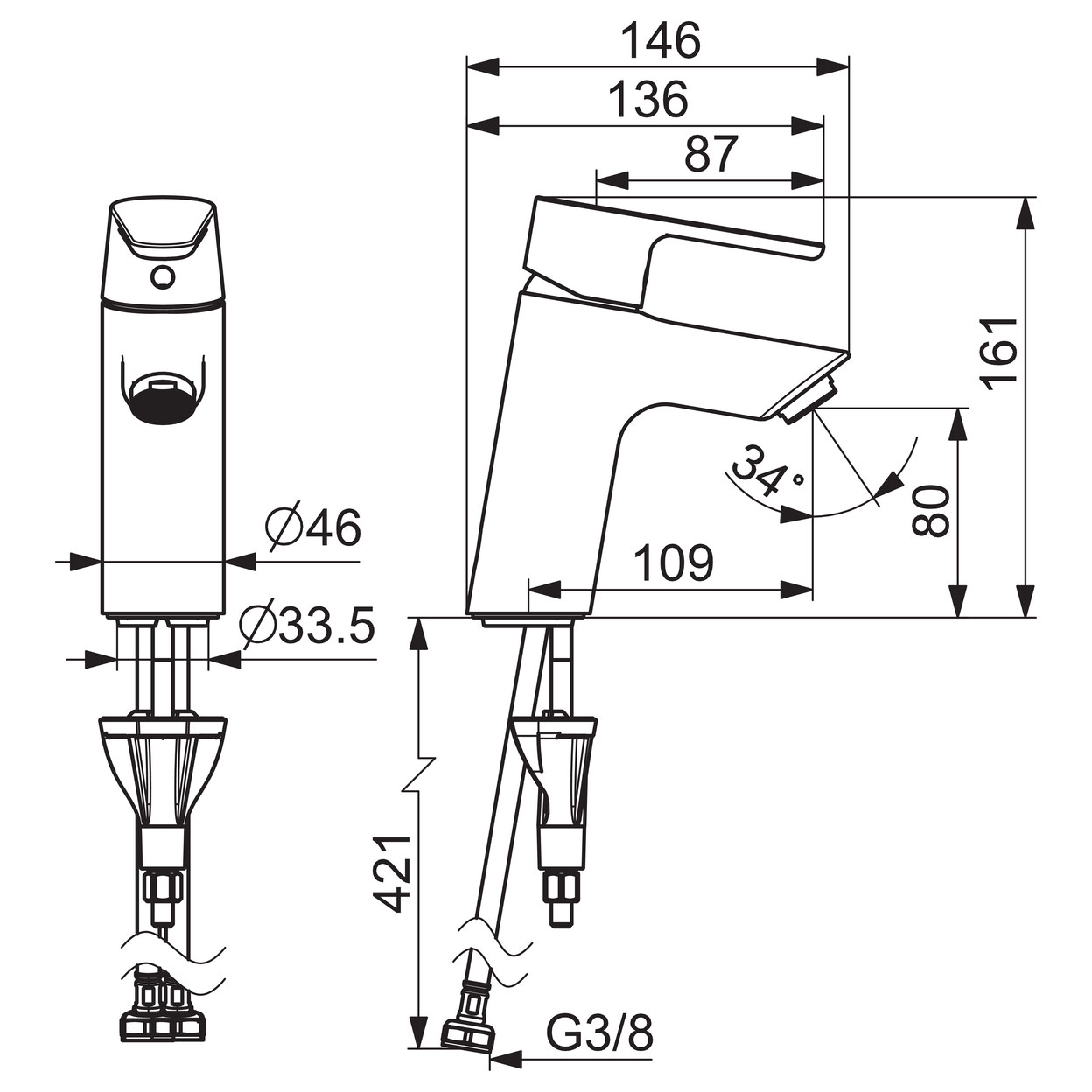 Tvättställsblandare Oras Optima 2610F
