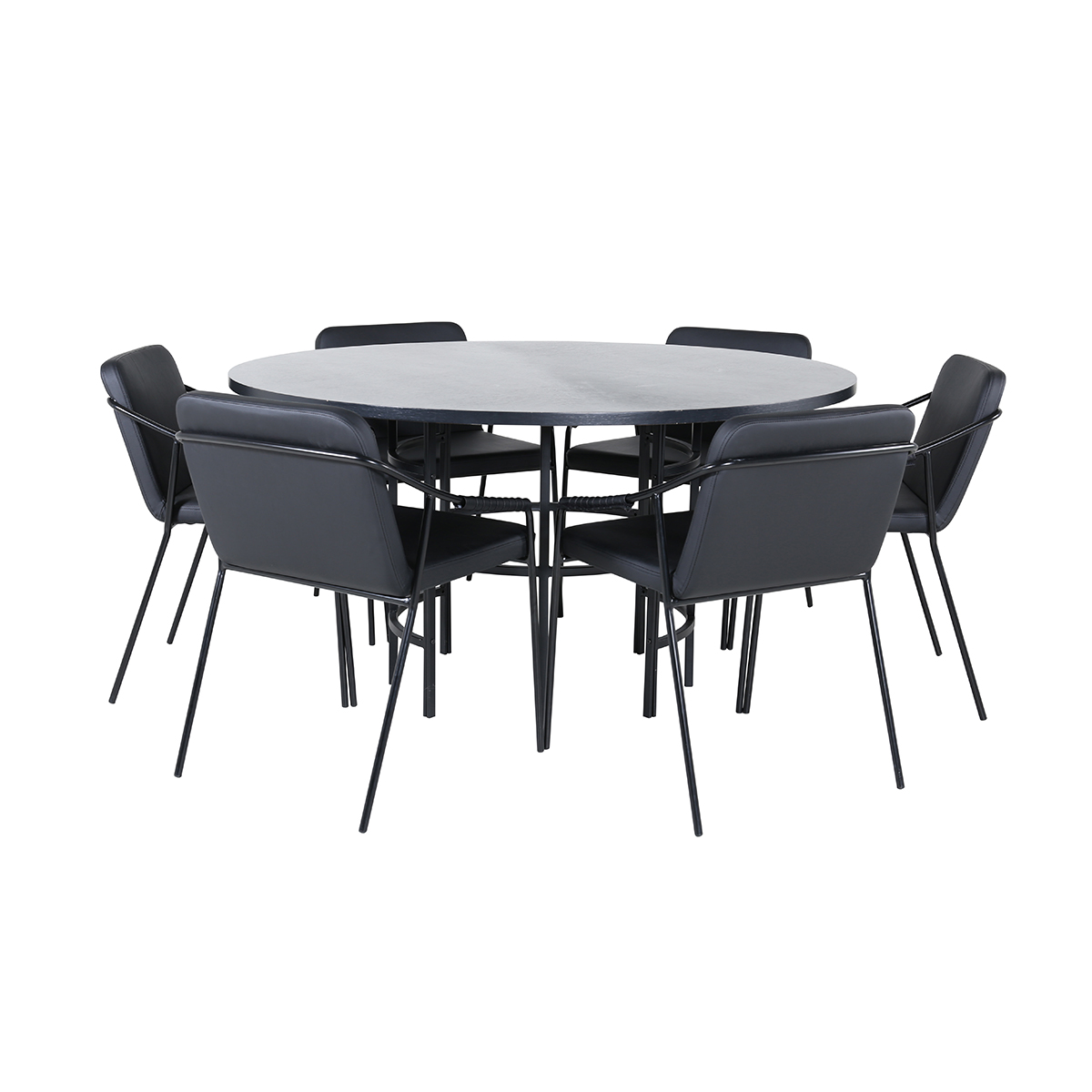 Matgrupp Venture Home Wien med 6 Tjärö Stolar Konstläder