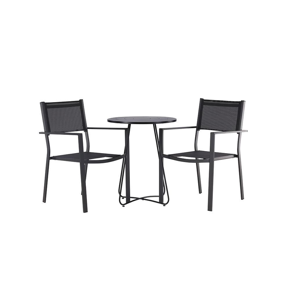 Bacong Cafetable Stål - Black / Round ø60** +Copacabana Stac Svart
