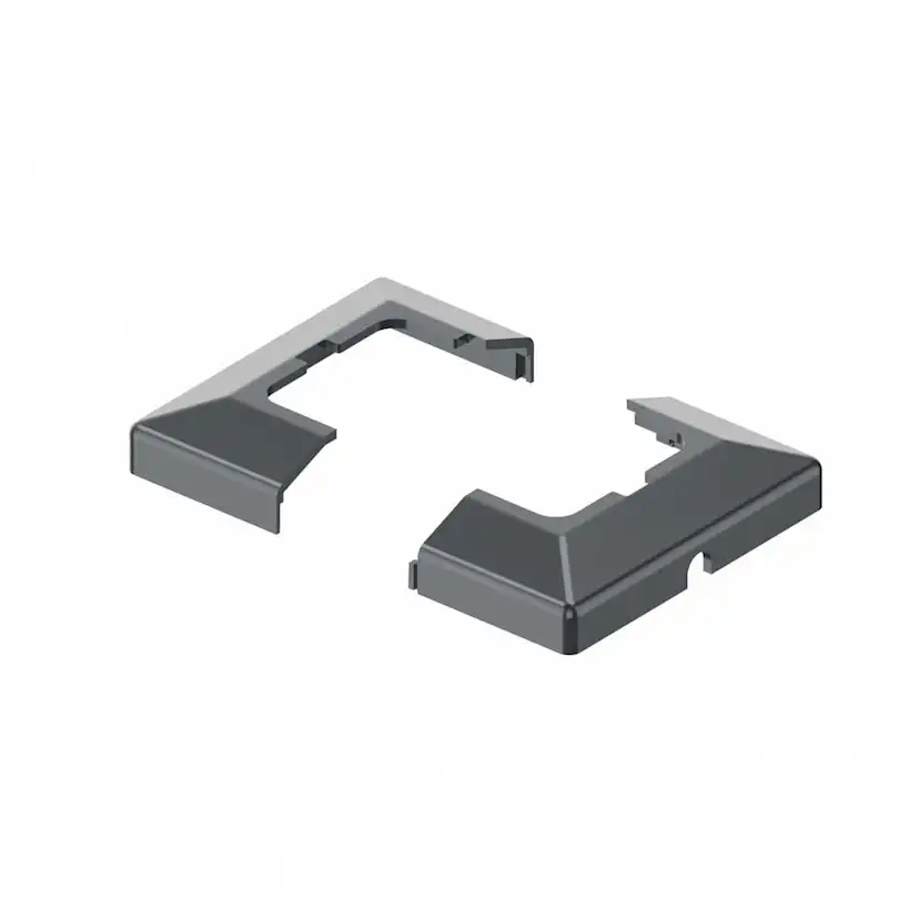 Lock Landskap Stolpfot Glasräcke Alu Kvadrat Antracit