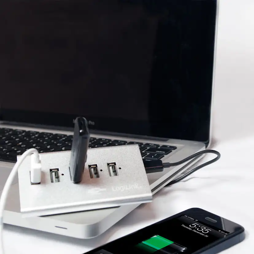 USB 2.0-hub LogiLink 4+1 fast charge