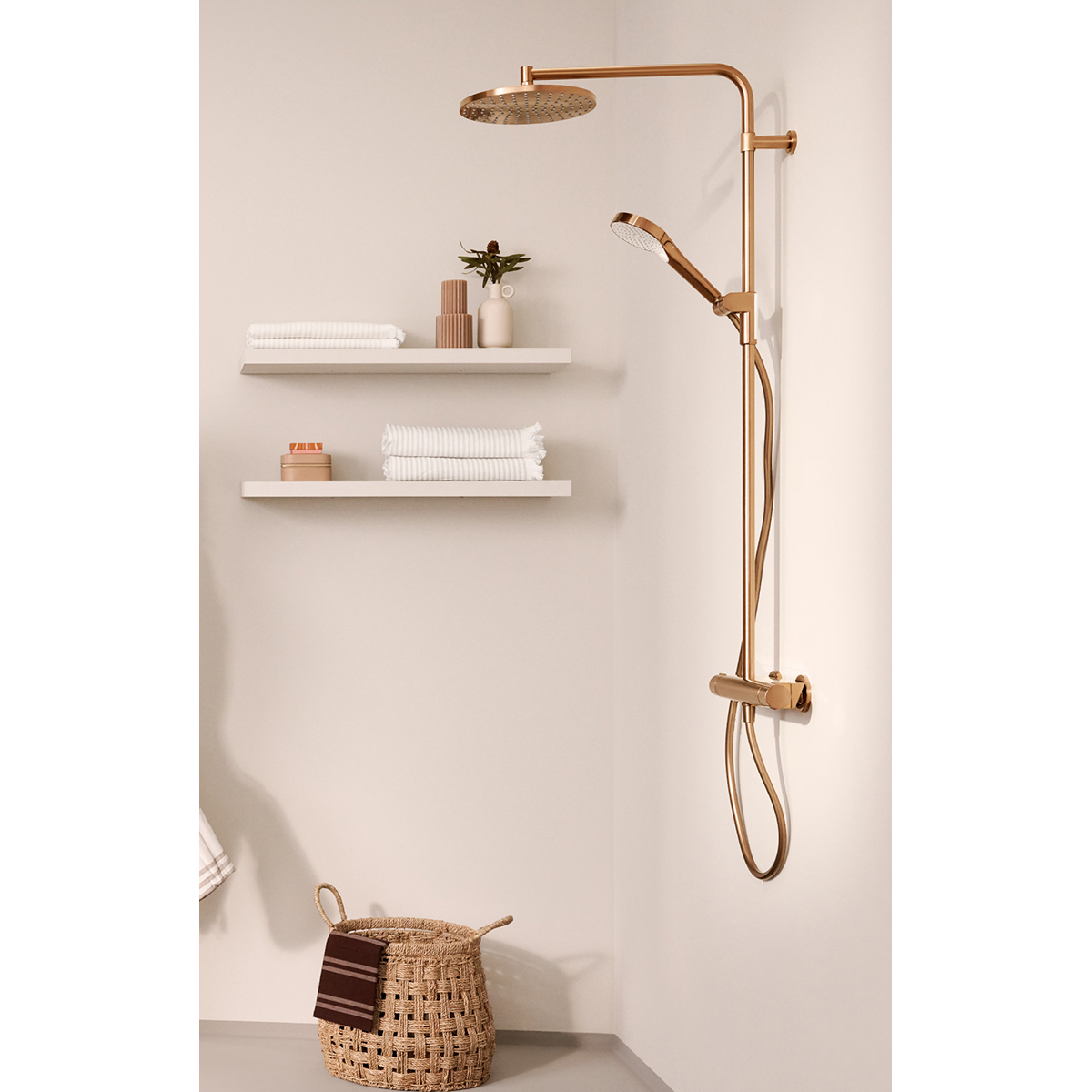 Takduschset Oras Optima Style med Termostatblandare