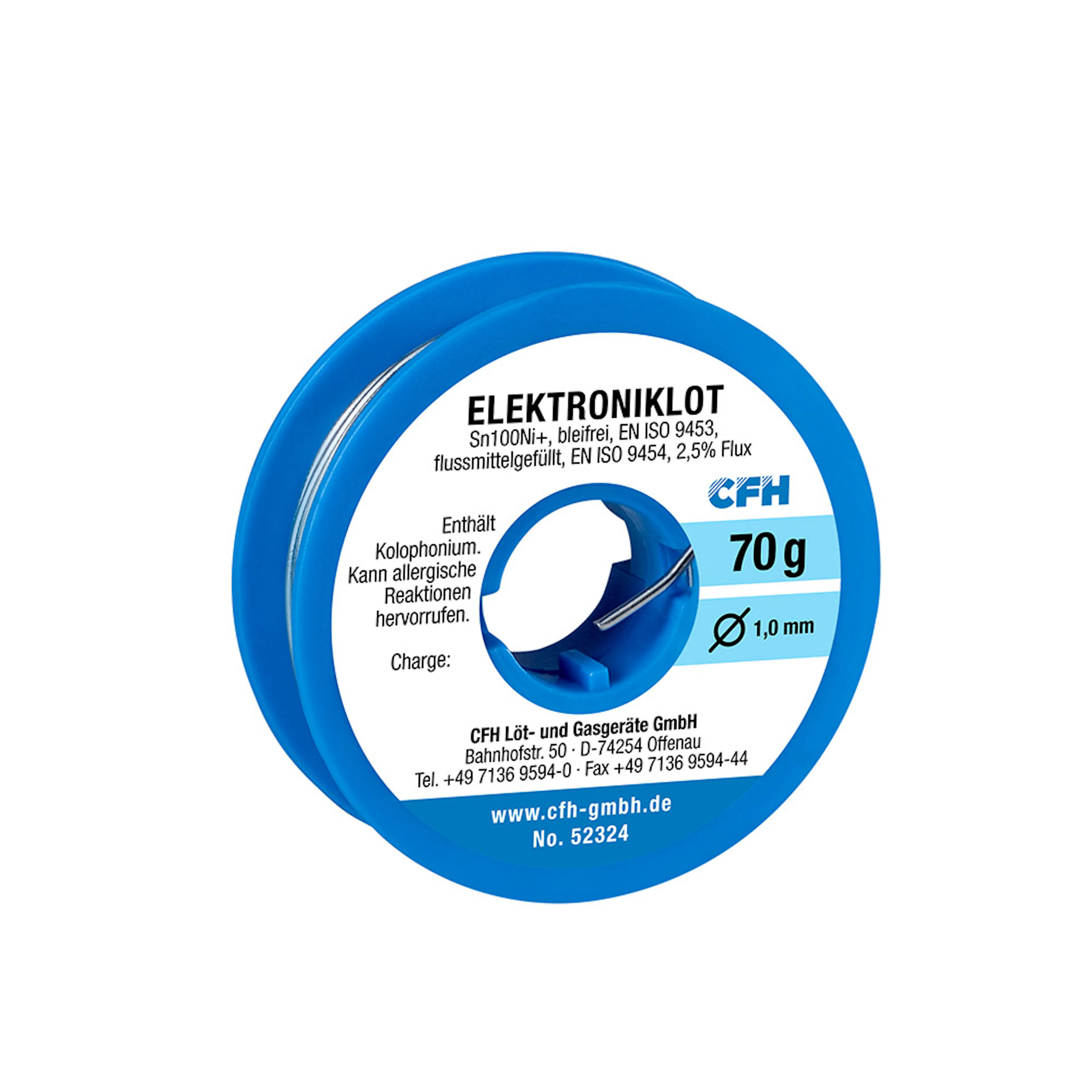 Lödtråd CFH Electronic EL 324 lead-free 70g