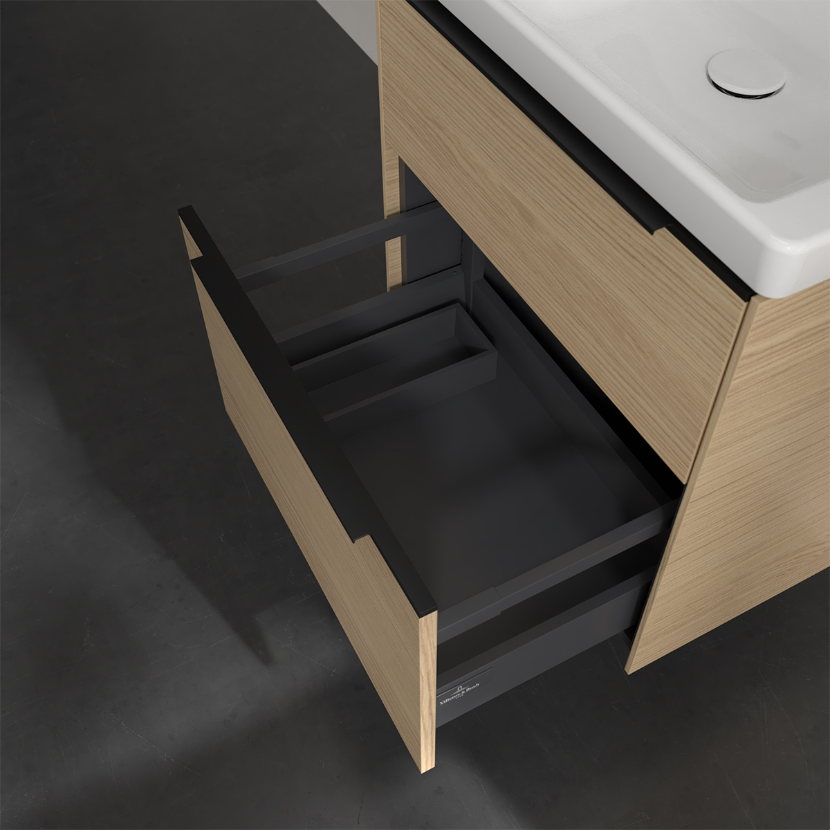 Tvättställsskåp Villeroy & Boch Subway 3.0 med 2 Lådor