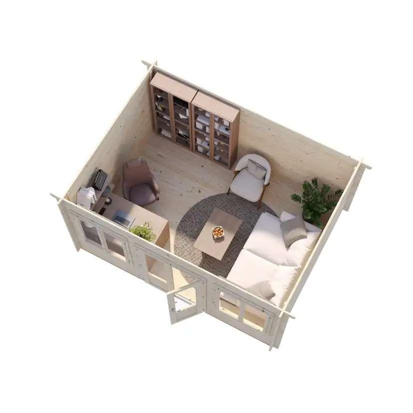 Lisa 11,5 m2 PNT7012W2 Mörkgrå/Vit