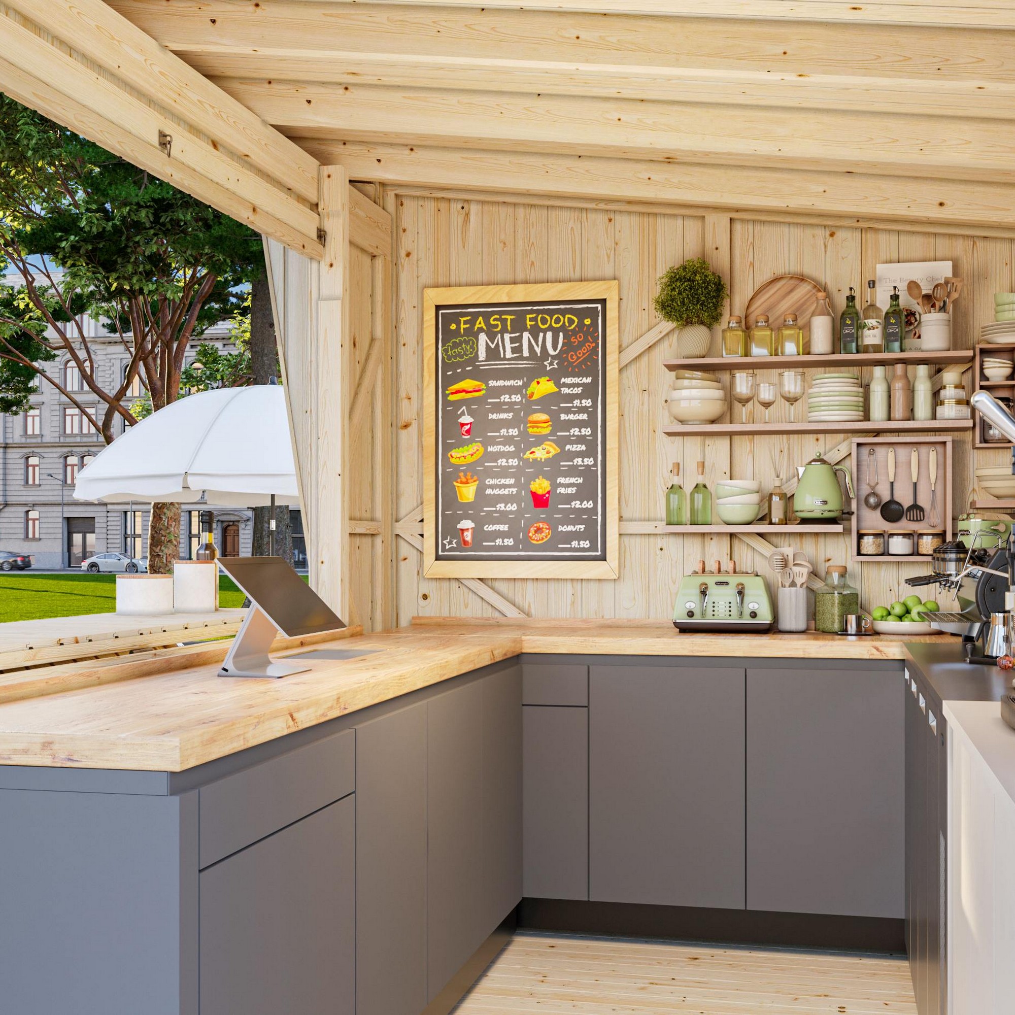 Kiosk Palmako Kira 8,2 m2 (inv. 7,7 m2)