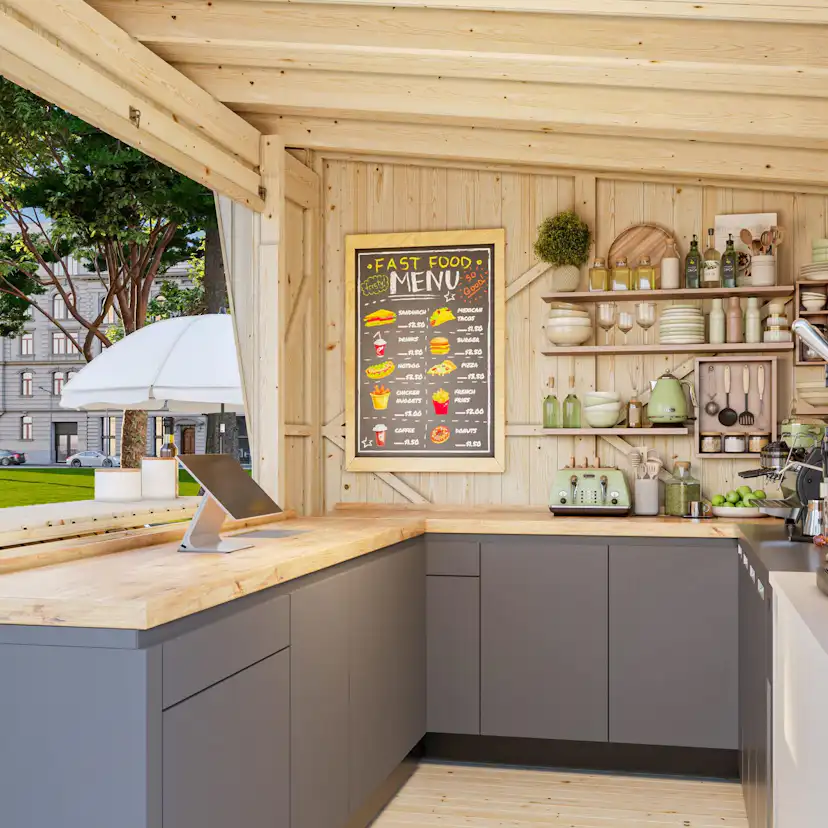 Kiosk Palmako Kira 8,2 m2 (inv. 7,7 m2)