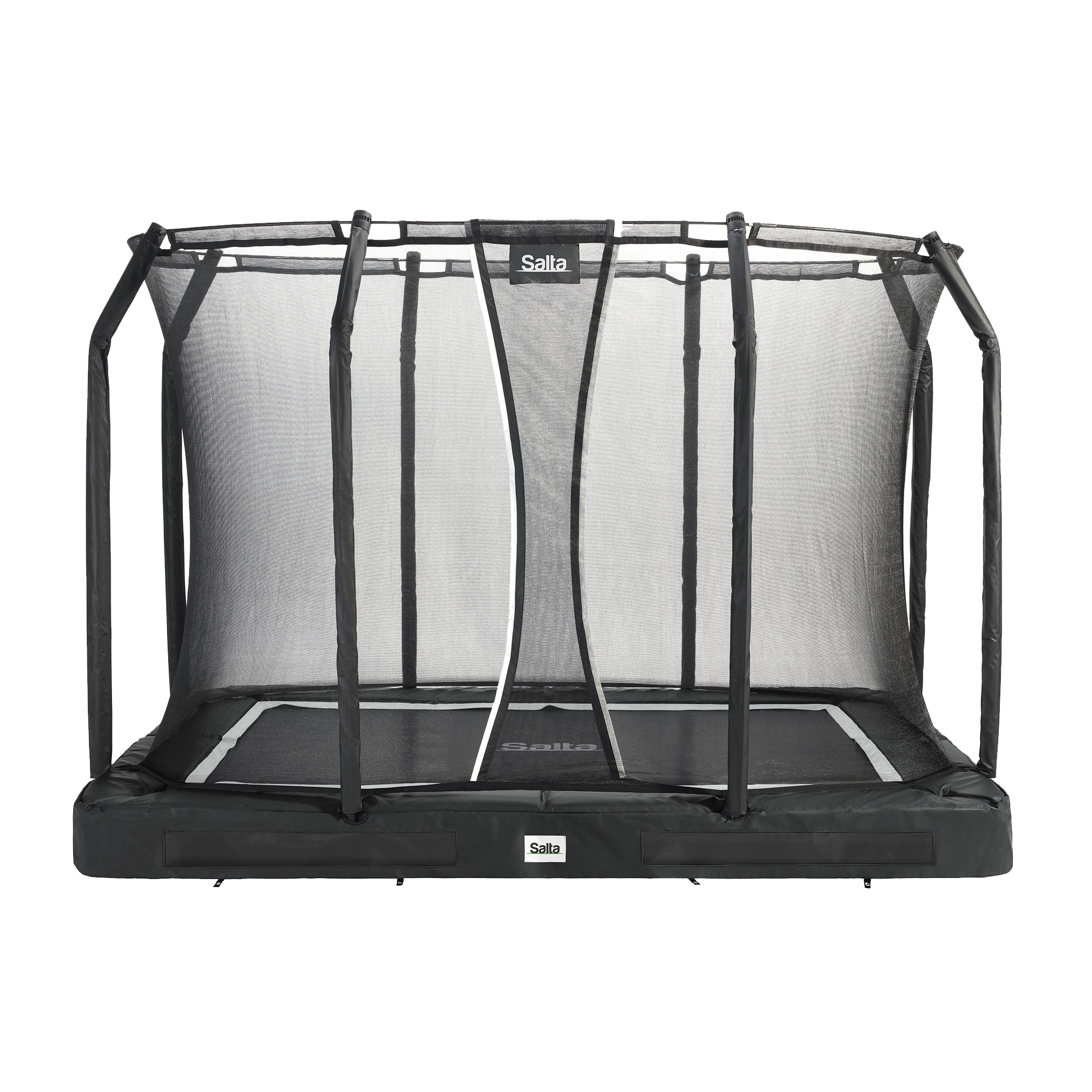 Studsmatta Salta Premium Ground inkl. säkerhetsnät 305x214 cm
