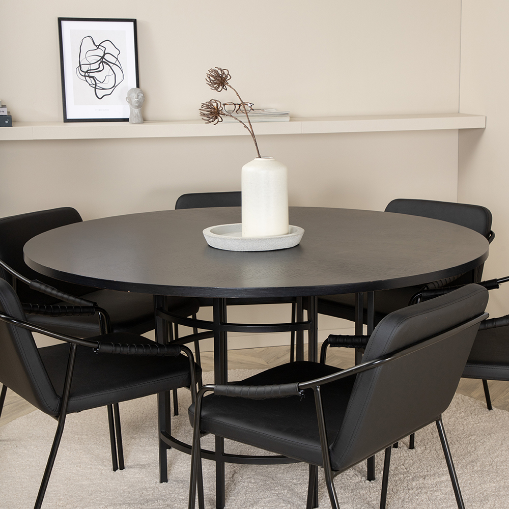 Matgrupp Venture Home Wien med 6 Tjärö Stolar Konstläder