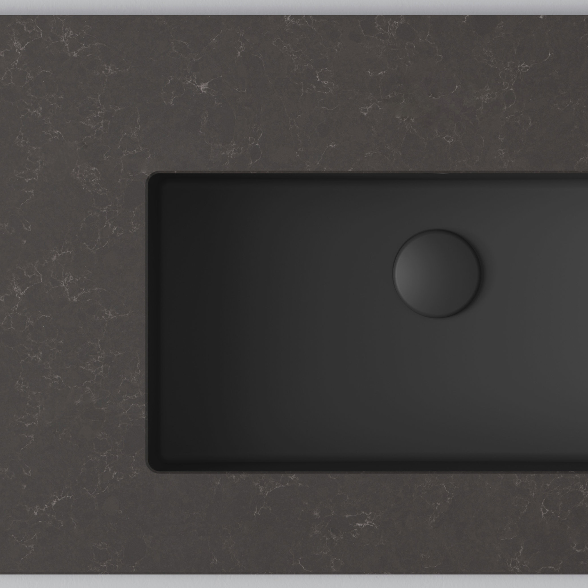 Bänkskiva Wave 60 Umber/Matte Black Utan hål för blandare Färg Bänkskiva: Umber, Färg Tvättställ: Matte Black, Bredd: 660 mm