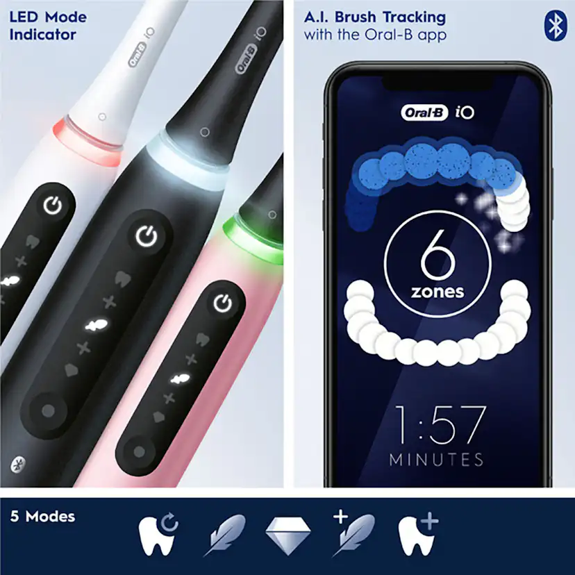 Eltandborste Oral-B iO5 Duo Black UCB/White SC