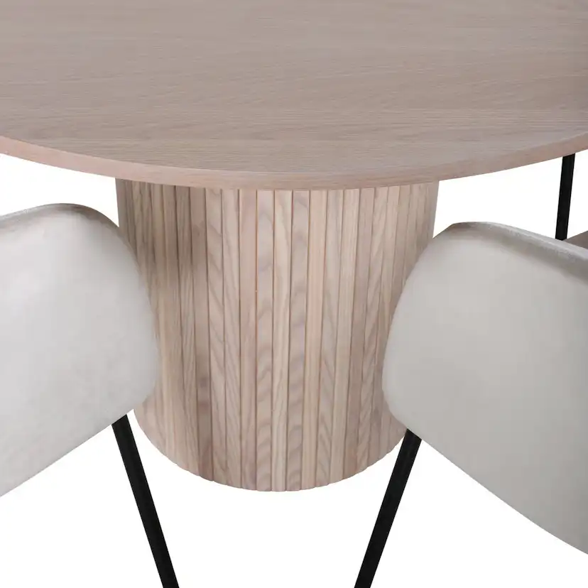 Matgrupp Venture Home Bianca Rund med 4 Bergen Stolar Sammet