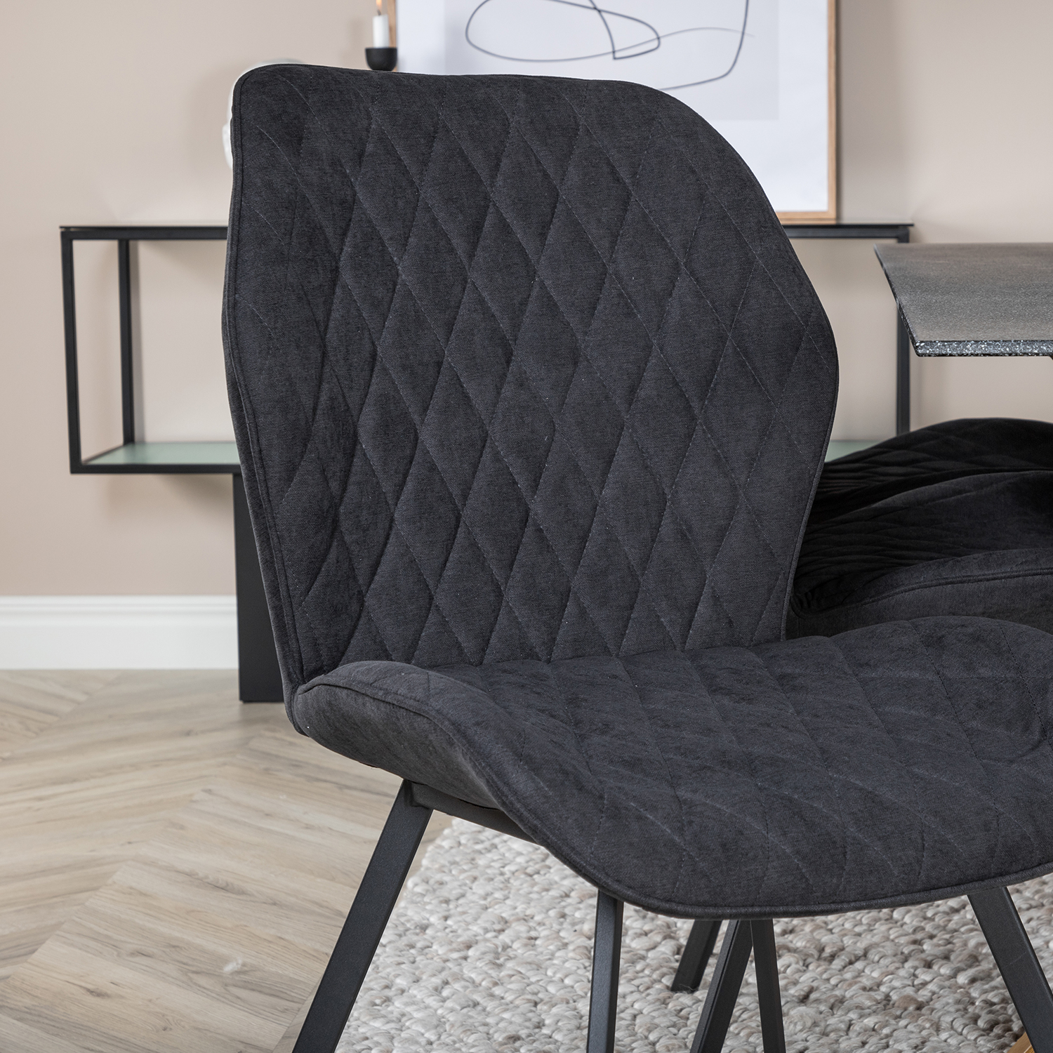 Matgrupp Venture Home Piata med 6 Geneva Stolar Polyestertyg