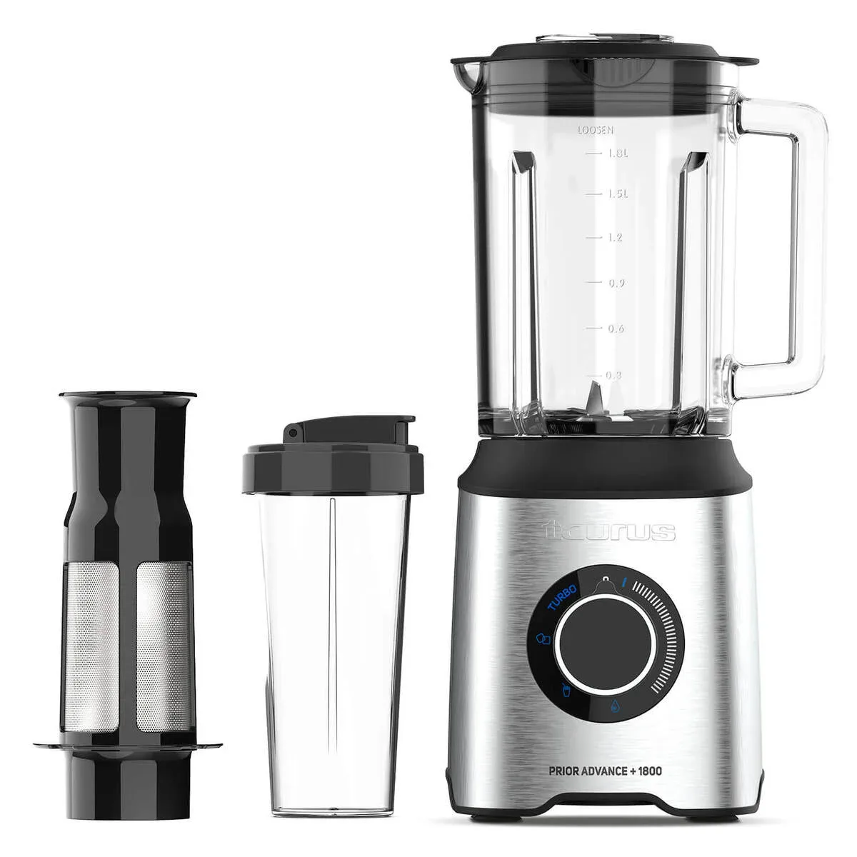 Blender TAURUS Prior Advance+ 1800W med Pulpfilter - Rostfritt Stål