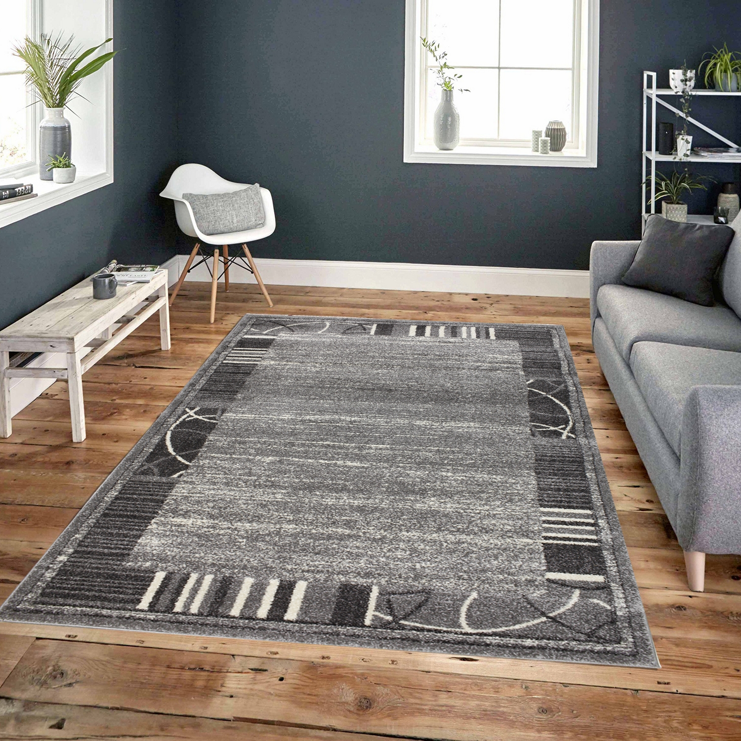 Wiltonmatta D-sign Ulm Ljusgrå/Vit