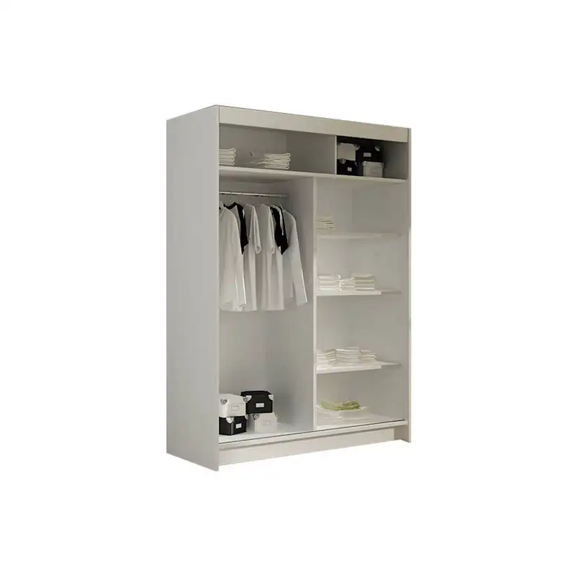 Garderob Concept 55 Miami 120x58x200 cm Vit/Beige