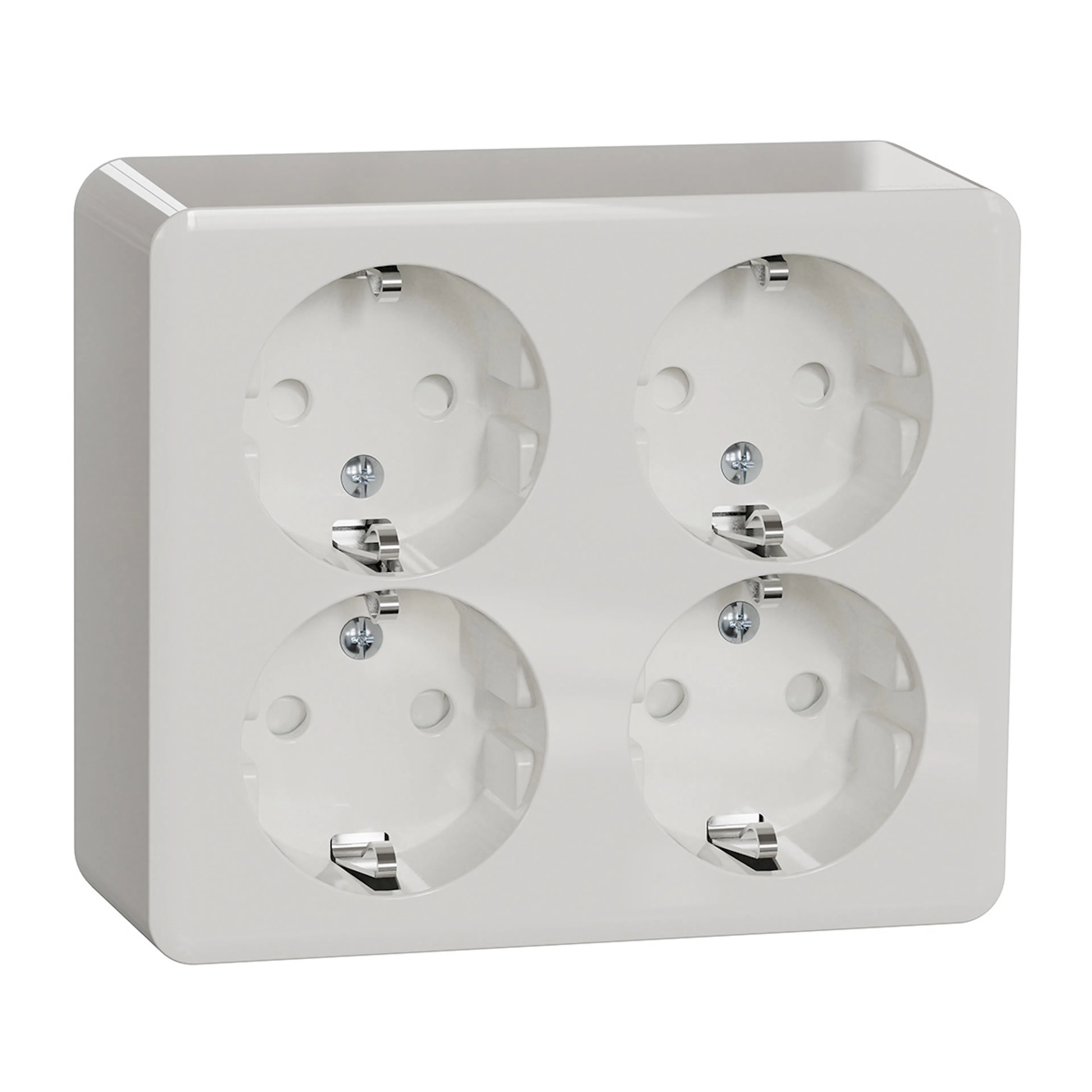Vägguttag Schneider Electric Exxact 4-vägs