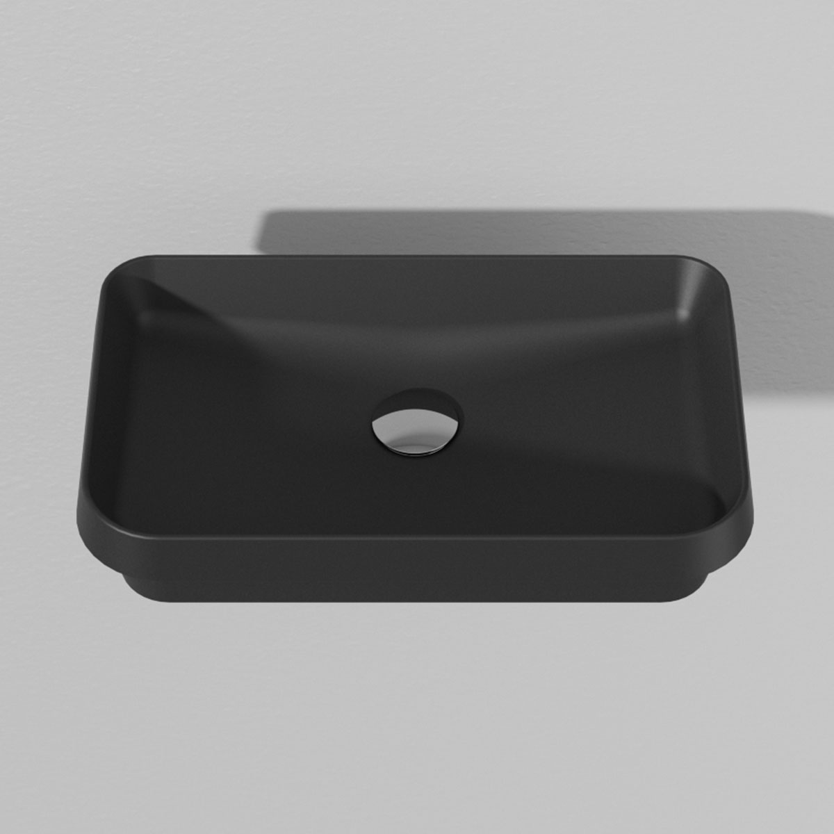 Tvättställ LEVEL,Matte Black, Porslin Mattsvart