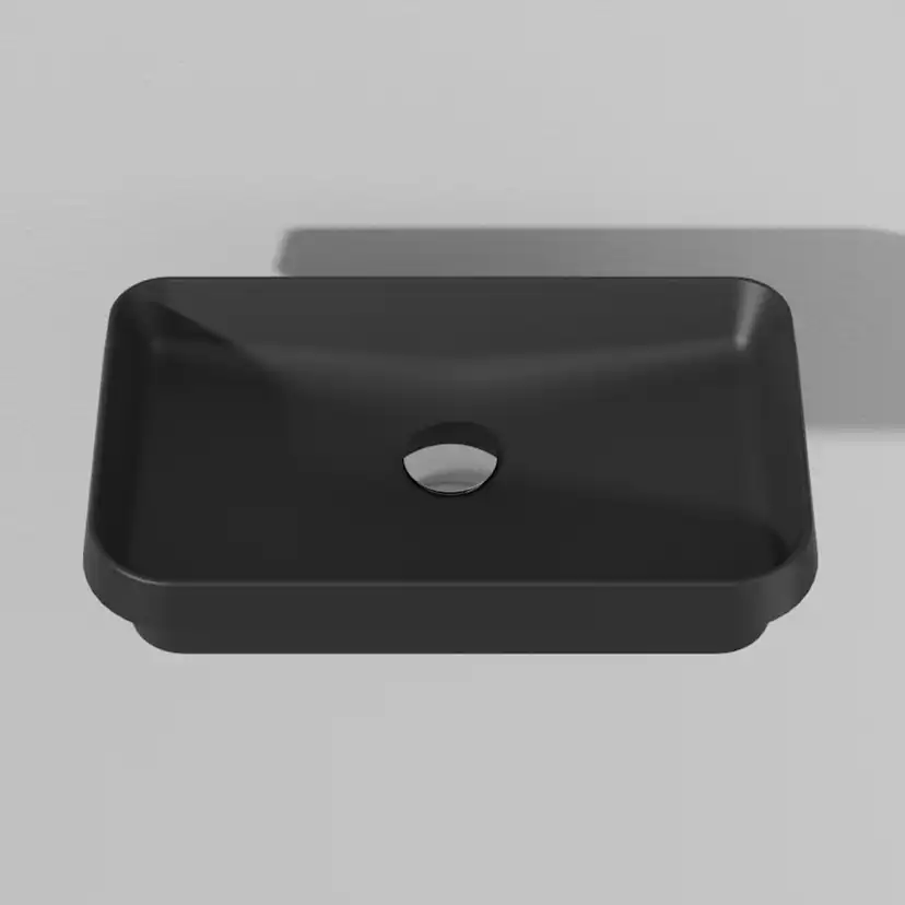 Tvättställ LEVEL,Matte Black, Porslin Mattsvart