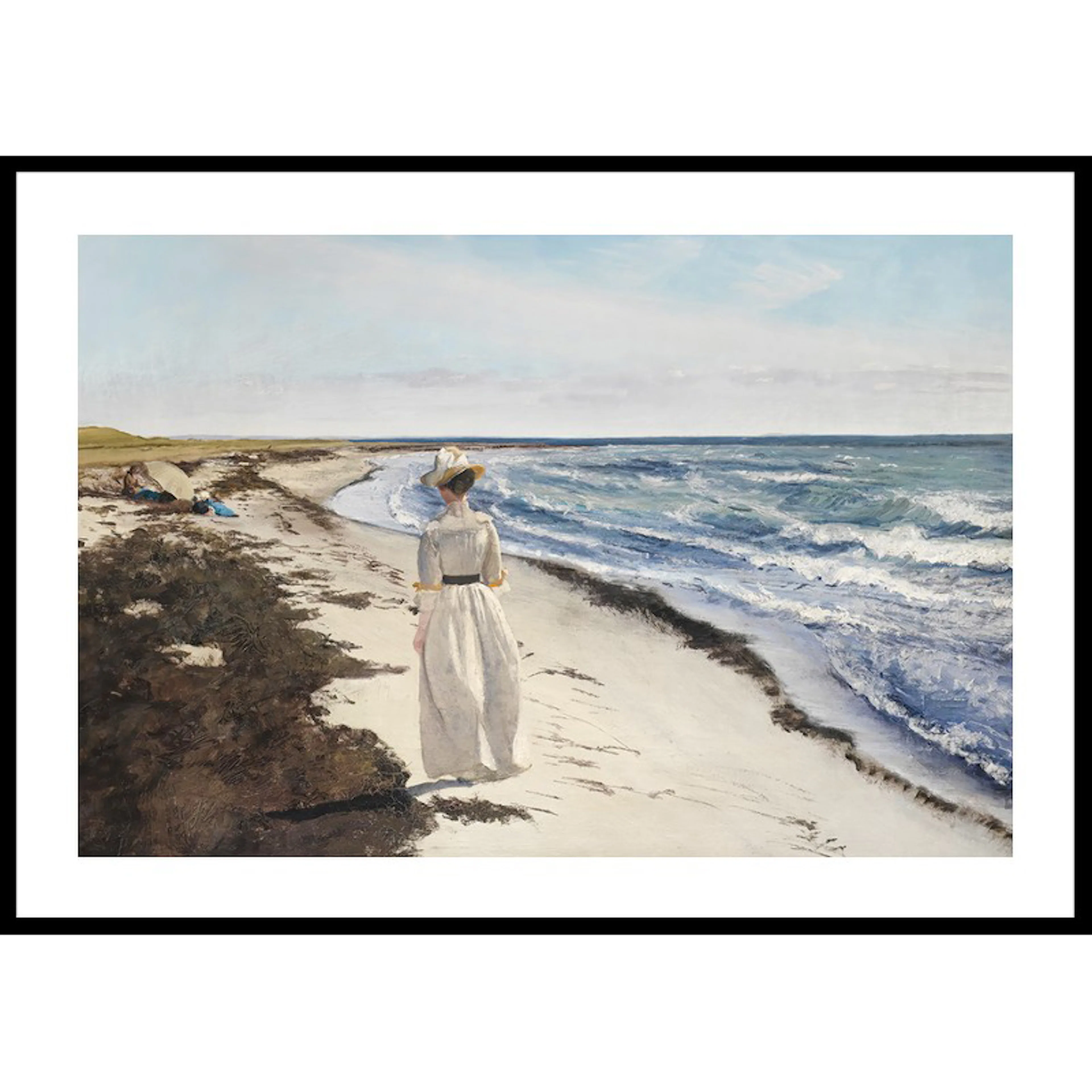 Dame Ved Karrebæksminde Strand By Laurits Andersen Ring 70x1 70x100 cm