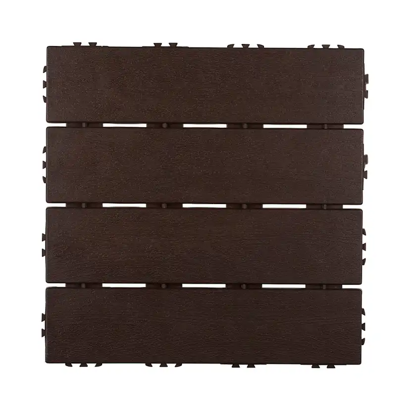 Golvplatta Hestraplattan Woodlook Dark Oak Golvtrall i Plast