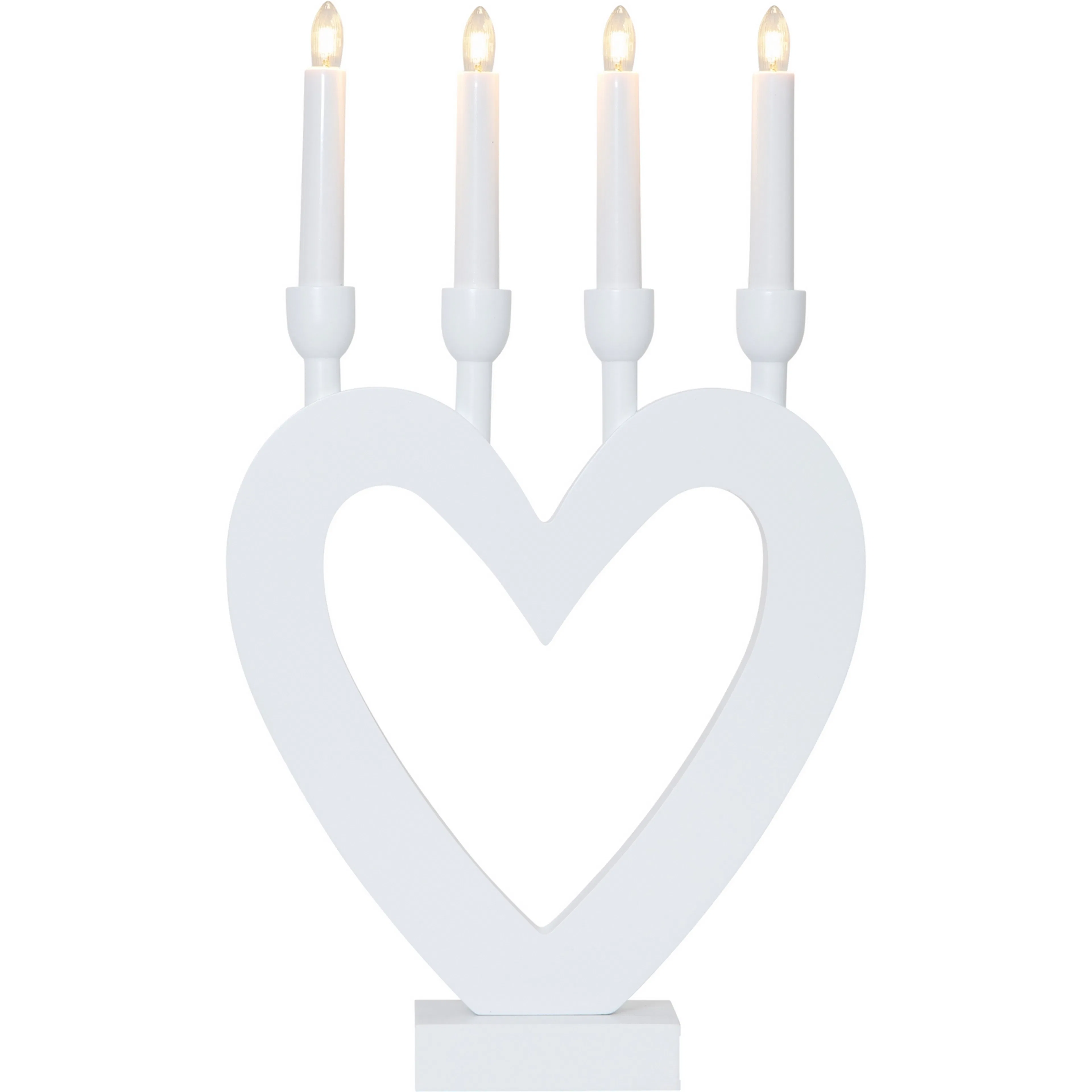 Candlestick heart 4L Vit