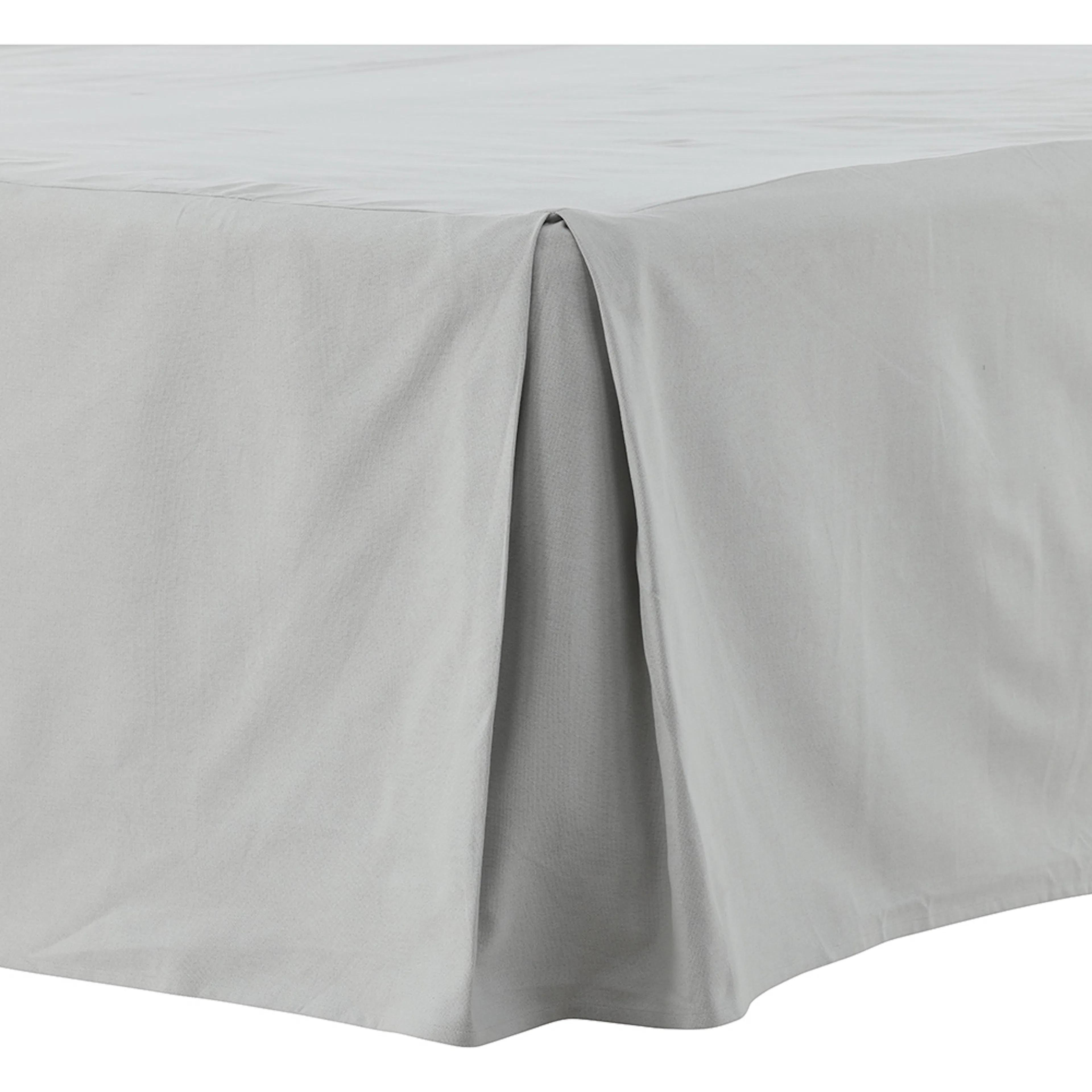 Ziggy Bed Skirt Cotton streight - Light Grey /  - 200*180 Grå, 180x200 cm