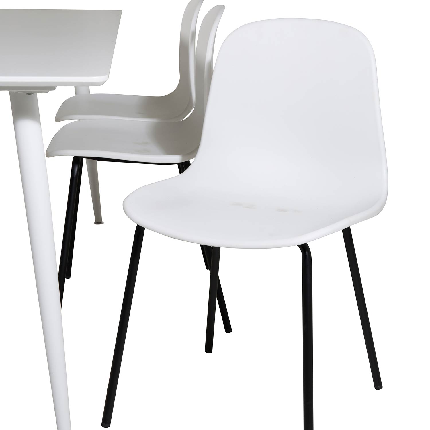 Polar table 180 cm -White top /Arctic Chair- White Plastic_6 Vit/Svart