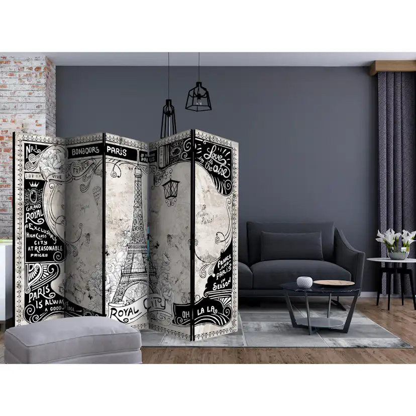 Rumsavdelare Skärmvägg Arkiio Bonjour Paris II Eiffeltornet 225x172 cm