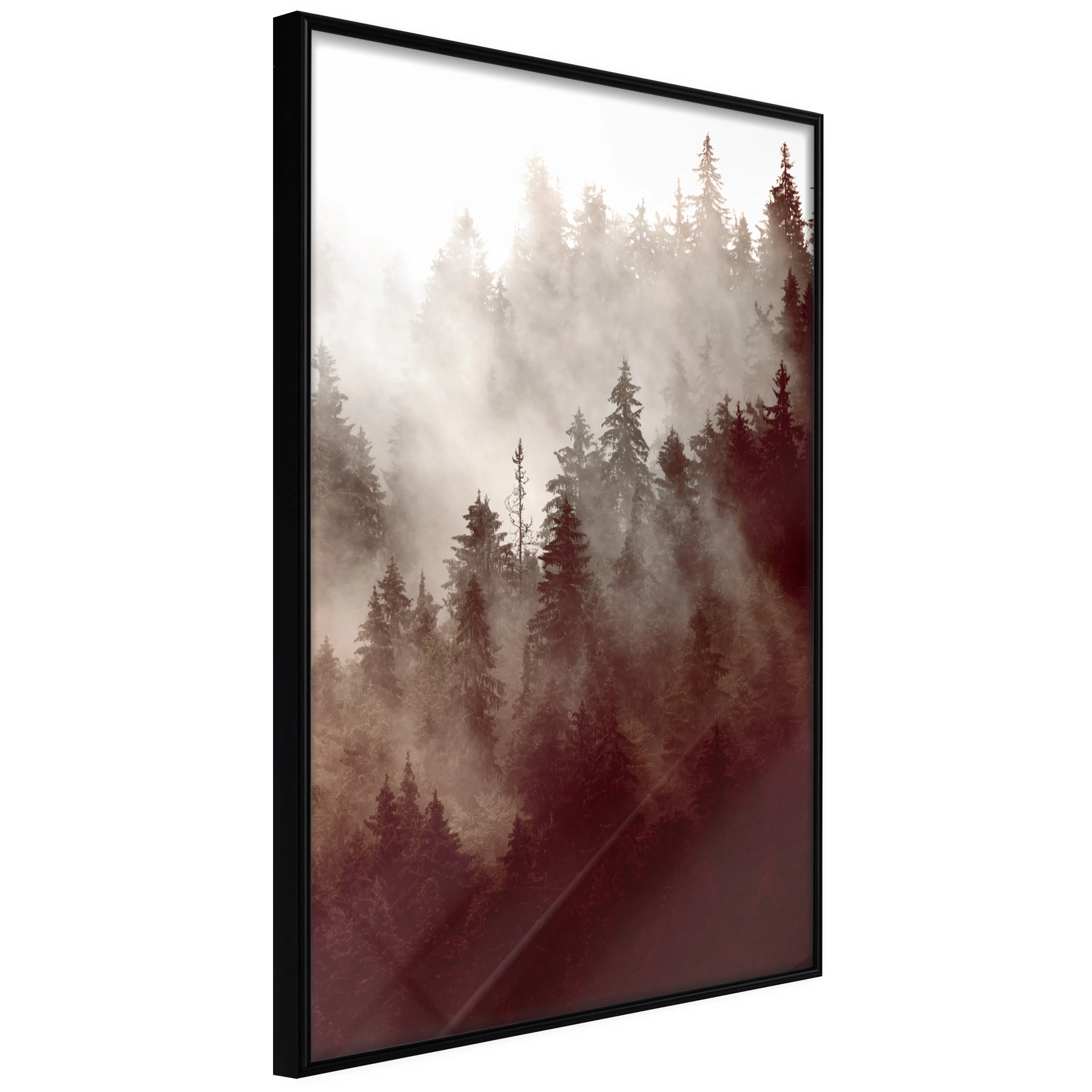 Affisch - Brown Forest [Poster] 40x60 Svart ram, 40x60 cm