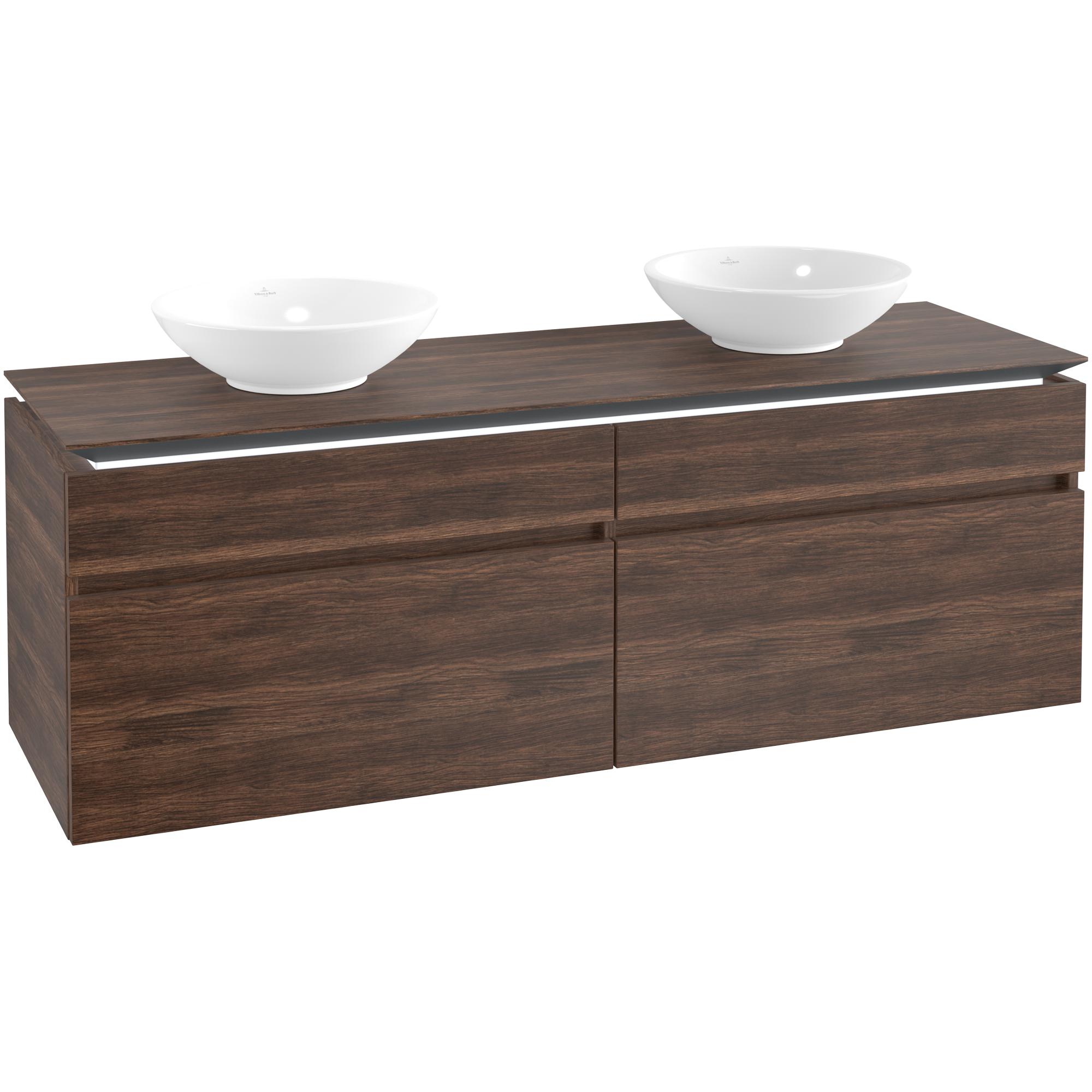 Tvättställsskåp Villeroy & Boch Legato 1600 med 4 Lådor för Två Tvättställ från Memento